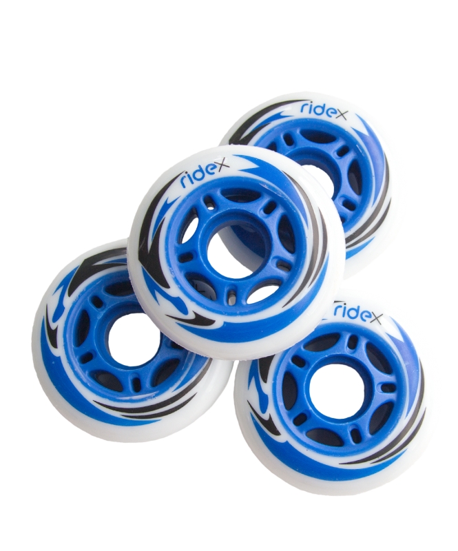 Комплект колес для роликов SW-601, PU, синий. 